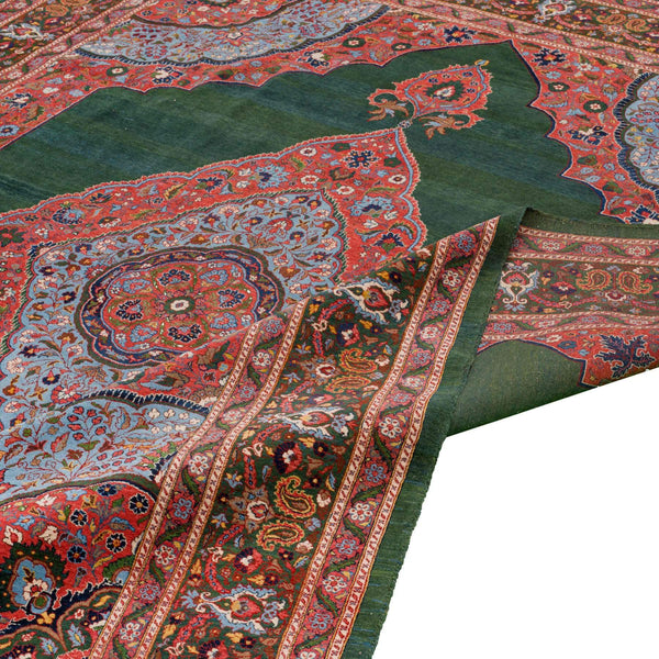 Galeen Heriz Persian Carpet Wool 260x337 Green - Authentic Classic Persian Rugs & Kilims in Dubai
