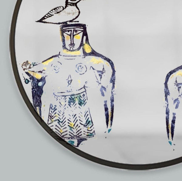 Gemini Decorative Mirror Tray - Wall Mounted Painted Mirrors in Metal Frame in Dubai