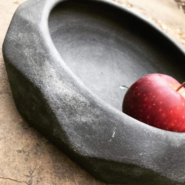 Natural Stone Bowl - Black River Stone Dining Tableware & Accessories in Dubai