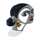 Girl with Golden Earring 3D Decorative Wall Mirror - Artistic Handmade 3D Mirrors in Dubai