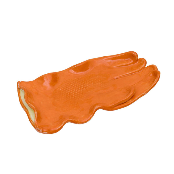 Orange Glove Ceramic Side Plate - Tabletop Accessories & Handmade Pottery Tableware Dubai