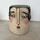 Goddess of Grace Side Table - Artistic Contemporary Paper Mache Accent Furniture in Dubai