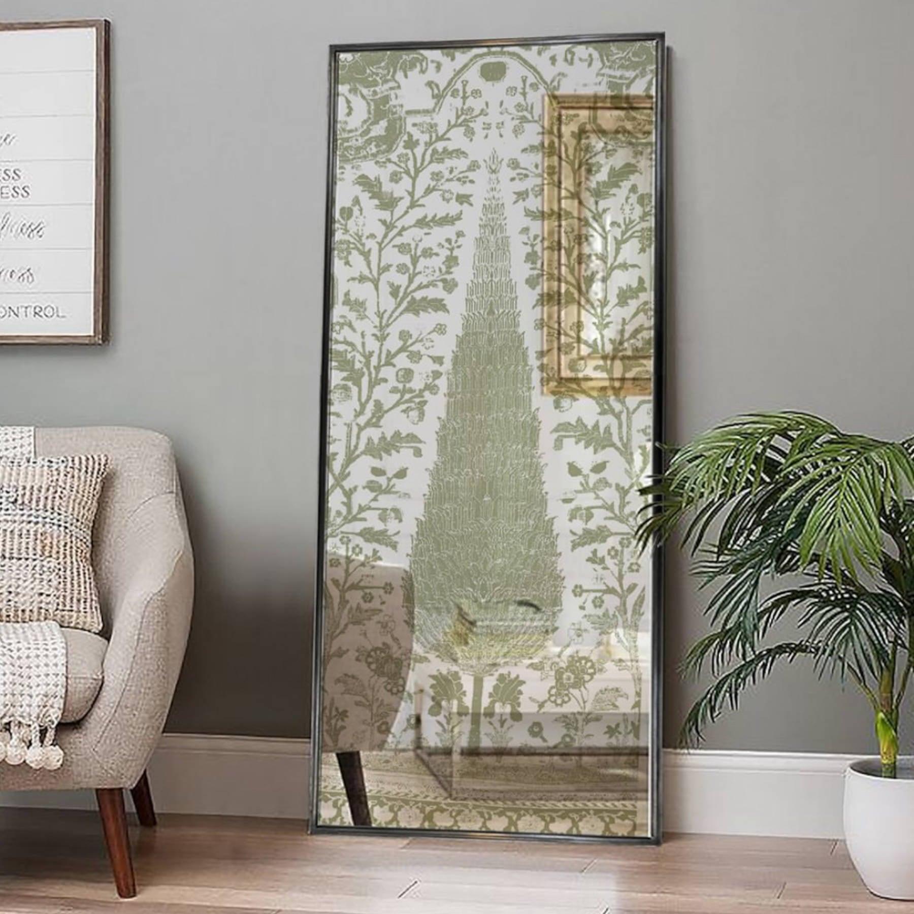 Grove Decorative Wall Mirror - Wall Mounted Painted Mirror in Metal Frame Dubai