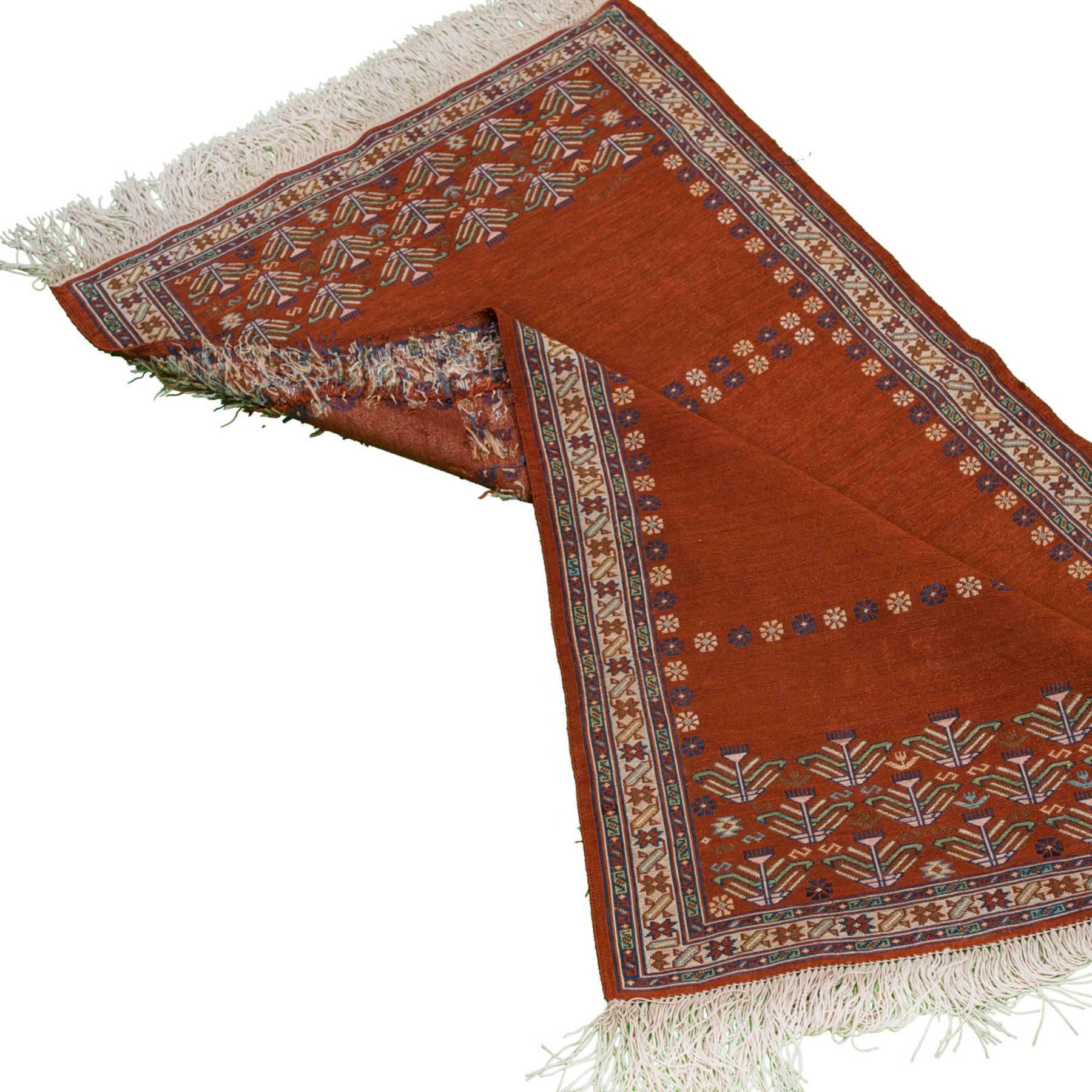 Haami Heriz Soumak Persian Carpet Super Fine Silk 51x82 - Authentic Nomadic Rugs & Kilims in Dubai
