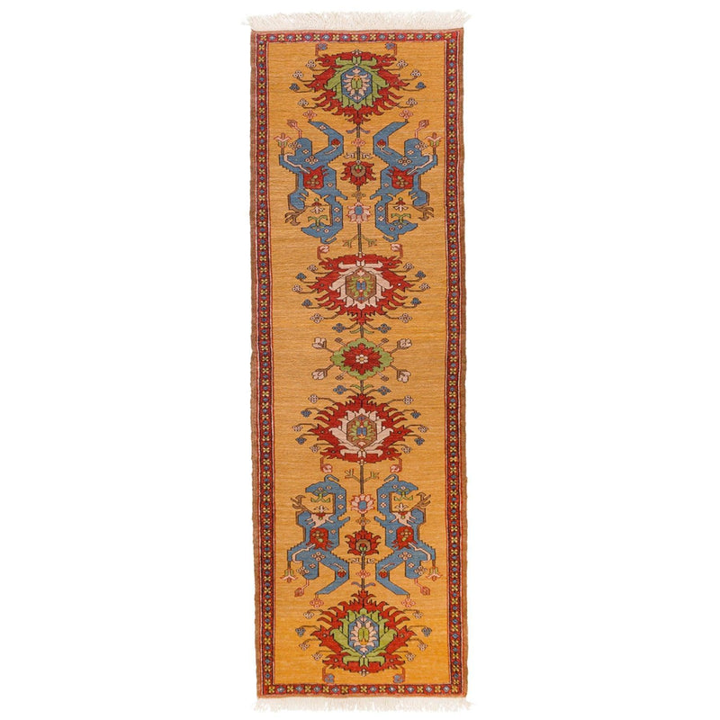 Heriz Abbasi Soumak Table Runner Wool 63x200 - Authentic Nomadic Rugs & Kilims in Dubai