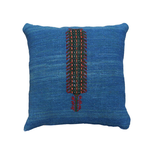 Soumak Rug Cushion Cover Blue - Oriental Sofa Cushions & Pillow Covers & Persian Rugs in Dubai