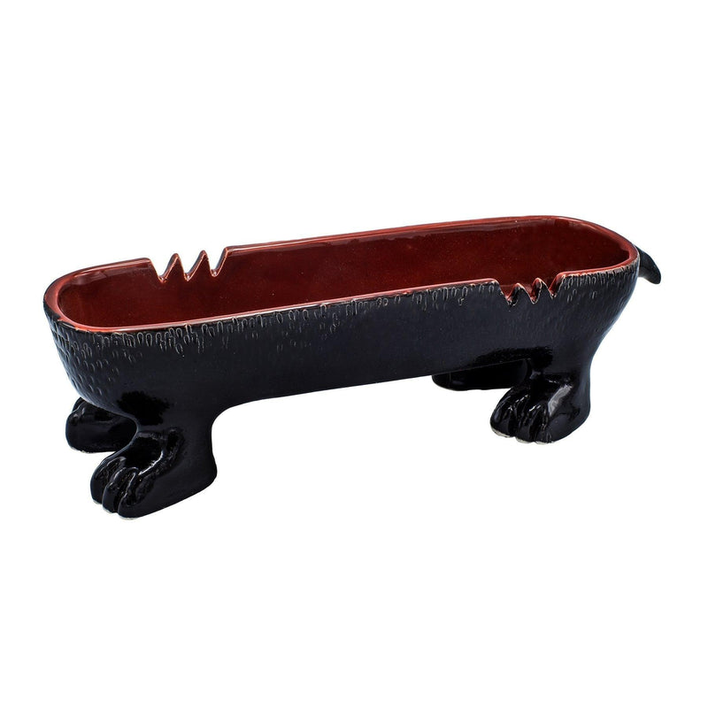 Black Hippo Ceramic Serving Bowl - Tabletop Accessories & Handcrafted Tableware in Dubai