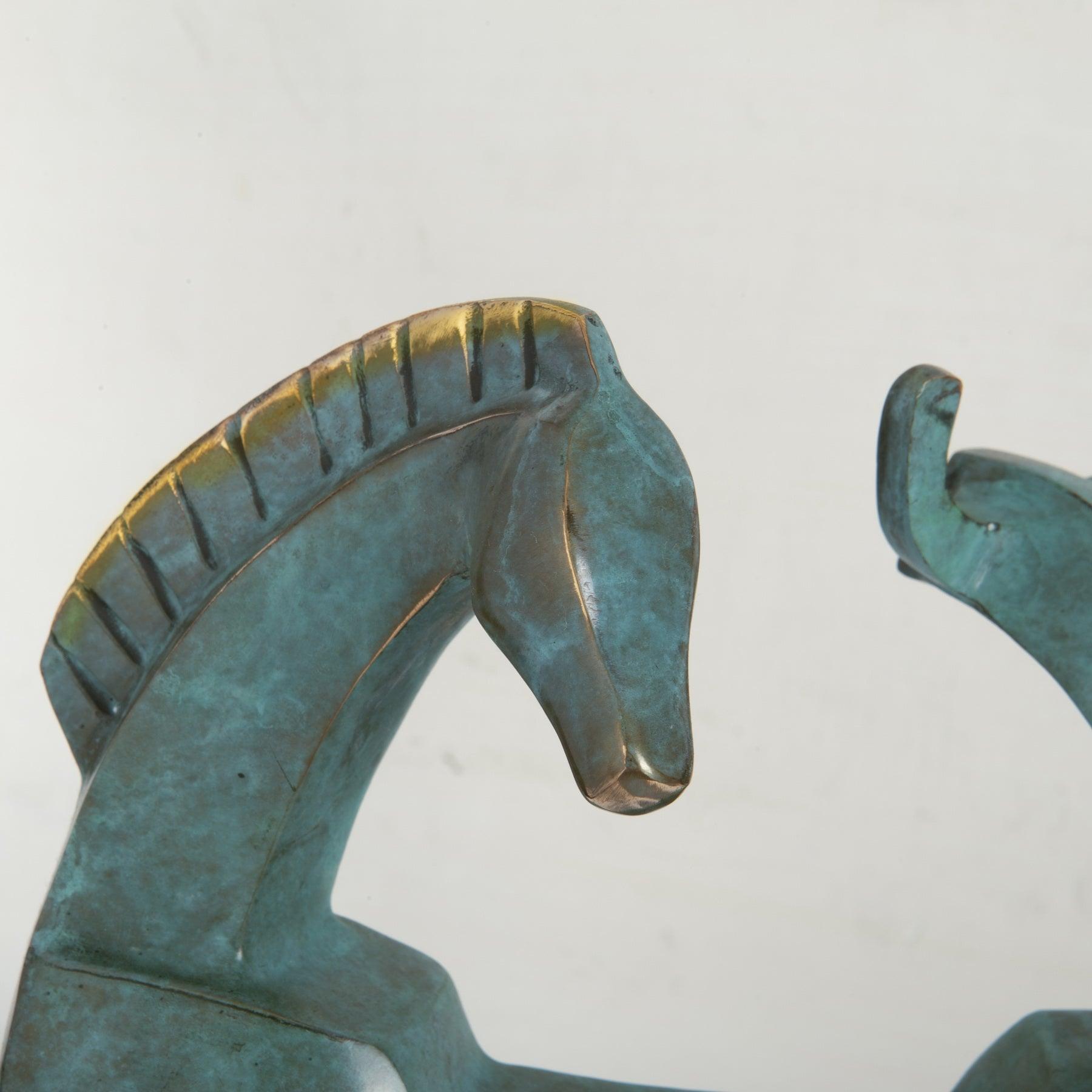 Bronze Sculpture - Horse & Bull Series Contemporary Sculptures by Sadegh Adham in Dubai