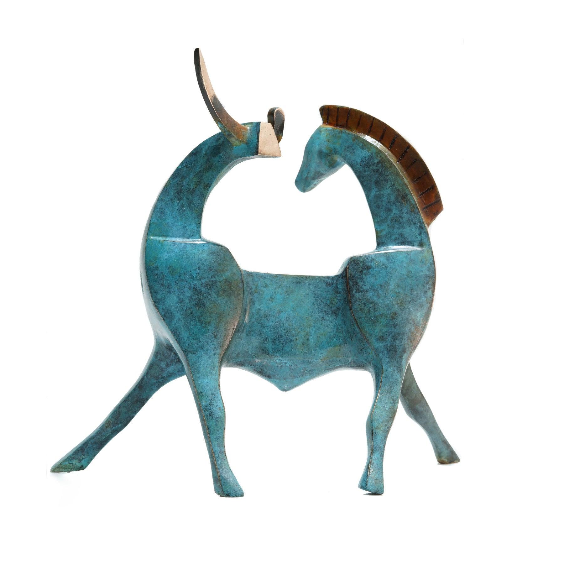 Bronze Sculpture - Horse & Bull Series Contemporary Sculptures by Sadegh Adham in Dubai