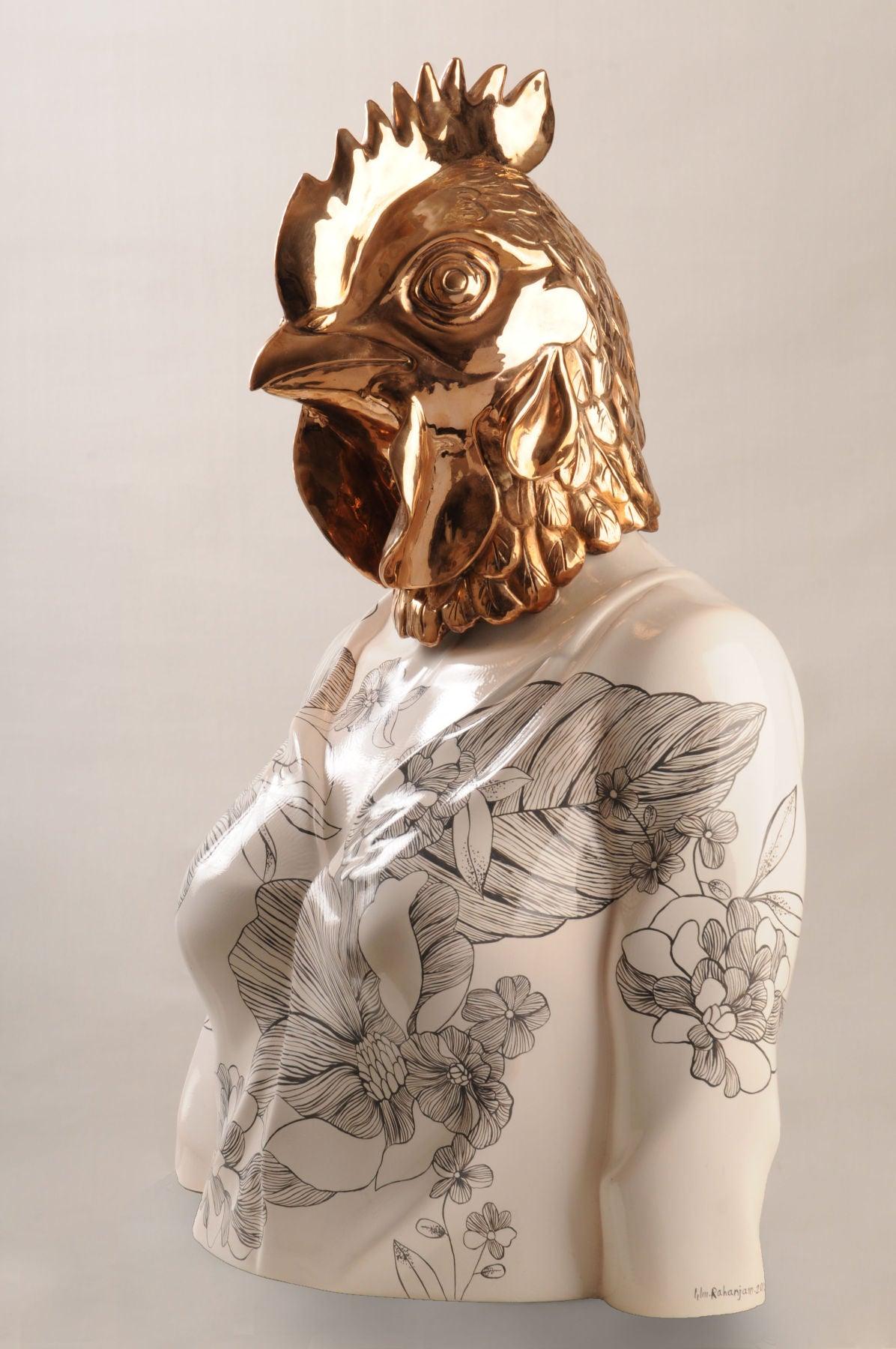 x  Identity Mixed Media Sculpture - Contemporary Bronze & Fiberglass Works by Sara Rahanjam in Dubai