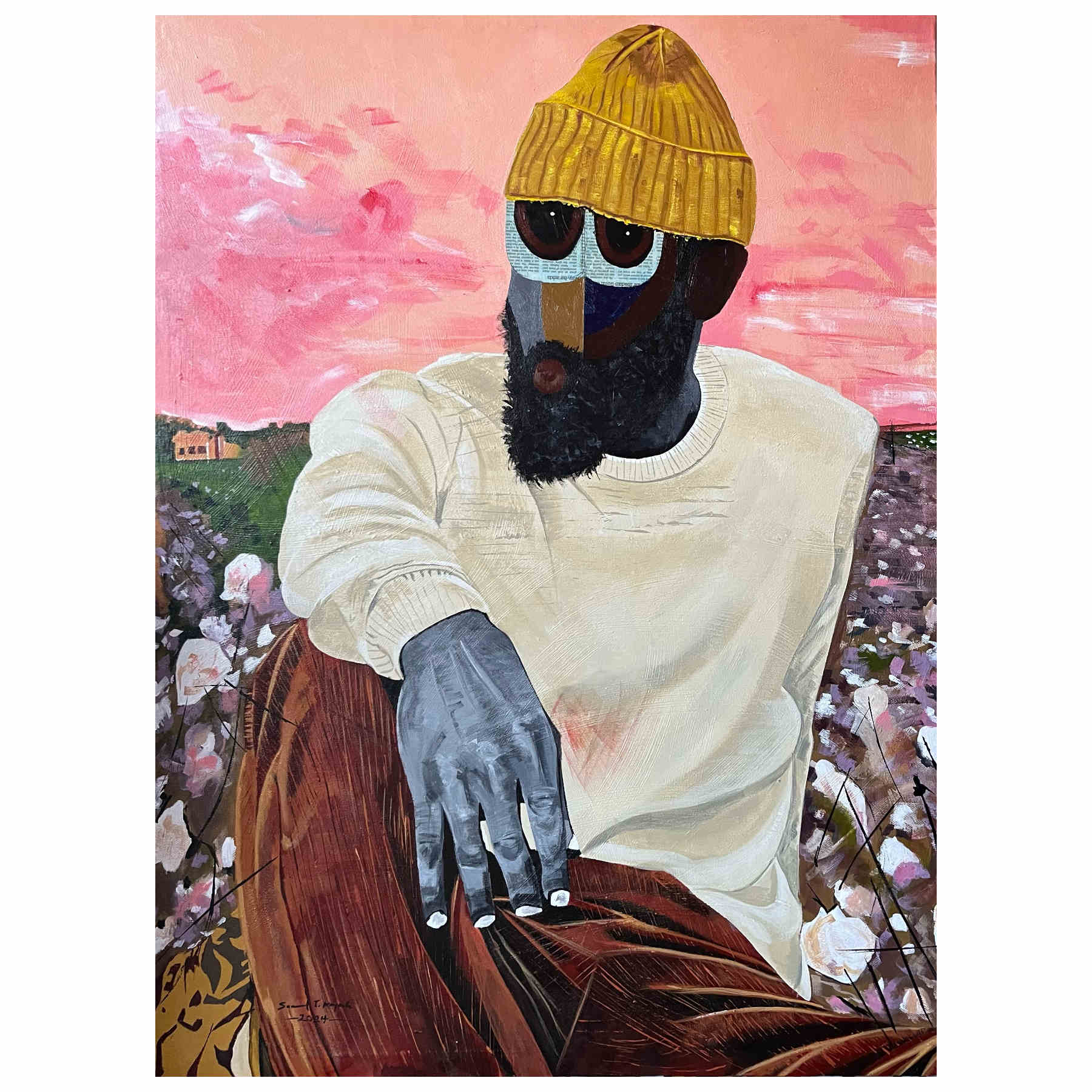 Mixed Media Painting - African Art By Samuel Kayode Toba in Dubai