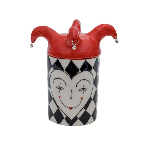 Joker Handmade Ceramic Jar - Circus Pottery, Handmade Tabletop Accessories Dubai