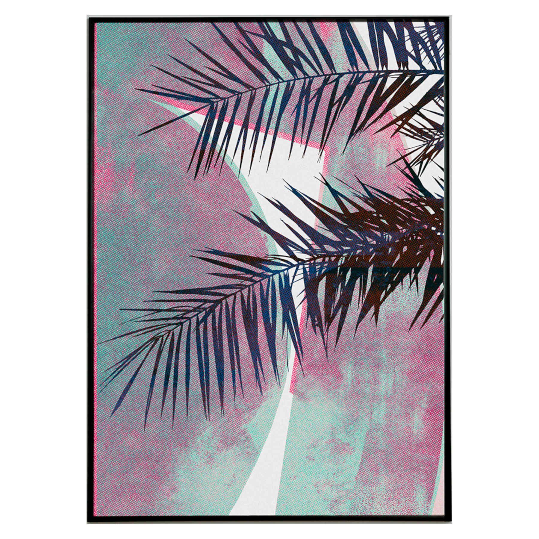 Jumeirah Palms Print on Canvas Artwork - Vintage Arabia Pop Art by Julian Castaldi in Dubai