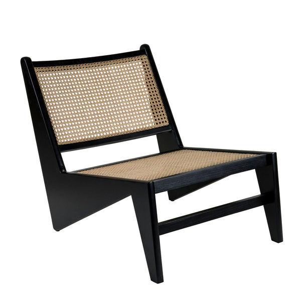 Black Kangaroo Cane Chair - Pierre Jeanneret Office & Dining Chairs in Dubai