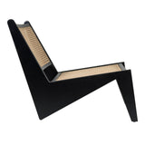 Black Kangaroo Cane Chair - Pierre Jeanneret Office & Dining Chairs in Dubai