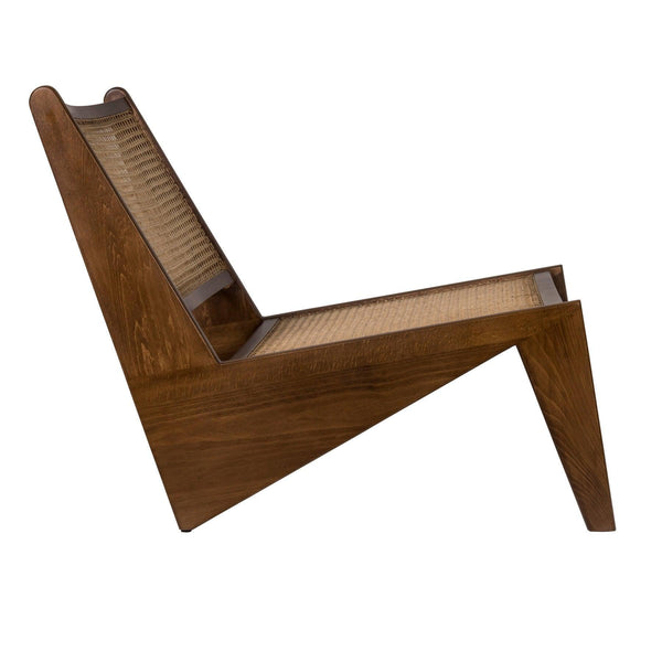 Walnut Brown Kangaroo Cane Chair - Pierre Jeanneret Office & Dining Chairs in Dubai