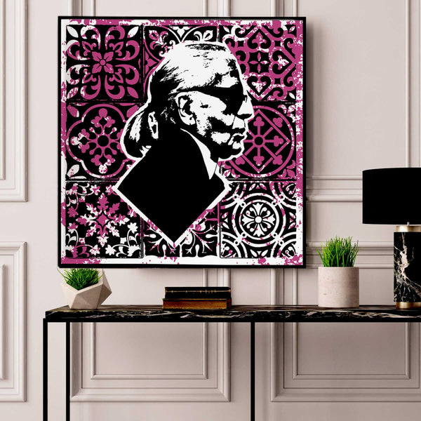 Karl Lagerfeld Print On Canvas Artwork - Vintage Arabia Pop Art by Julian Castaldi in Dubai