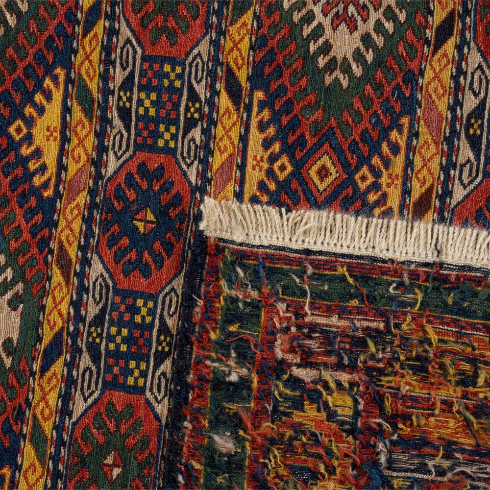 Kazak Soumak Persian Carpet Wool 142x176 - Authentic Nomadic Rugs & Kilims in Dubai