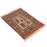 Khorasan Figurative Persian Carpet 78x106 - Nomadic Rugs & Kilims in Dubai