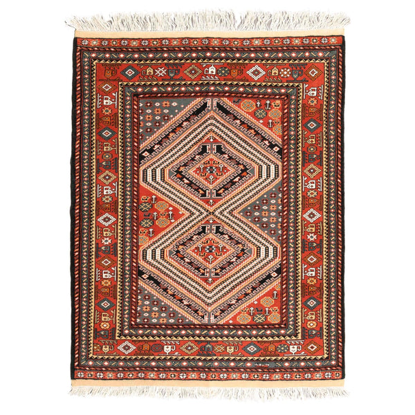 Copper Khorasan Medallion Persian Carpet - Authentic Nomadic Rugs & Kilims in Dubai