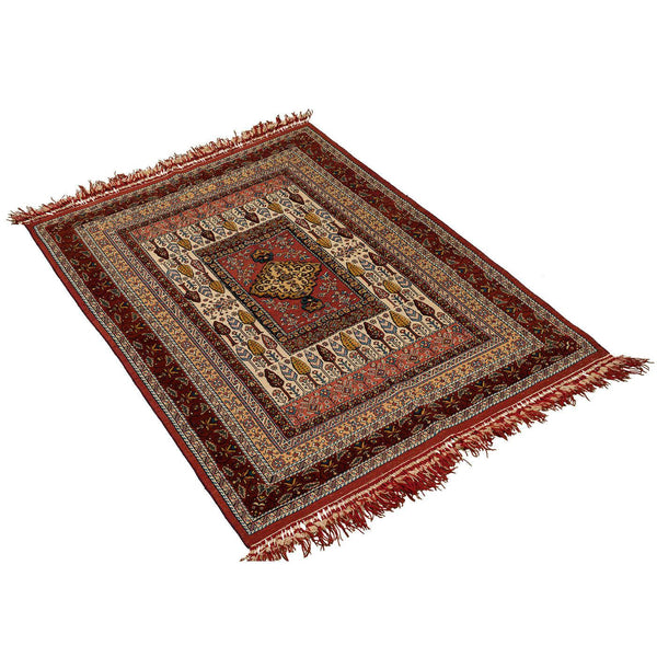 Khorasan Medallion Persian Kilim Carpet 125x174 - Wool Rugs & Kilims in Dubai