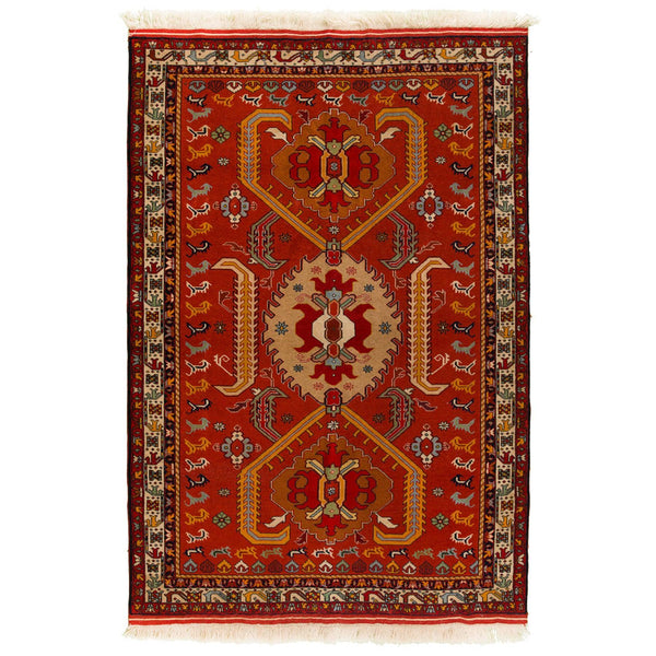 Orange Khorasan Nomadic Persian Carpet - Authentic Oriental Wool Rugs & Kilims in Dubai
