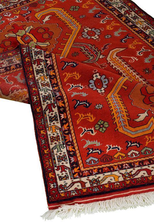 Orange Khorasan Nomadic Persian Carpet - Authentic Oriental Wool Rugs & Kilims in Dubai