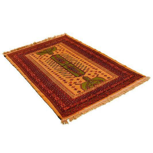 Yellow Khorasan Nomadic Persian Carpet - Authentic Oriental Wool Rugs & Kilims in Dubai