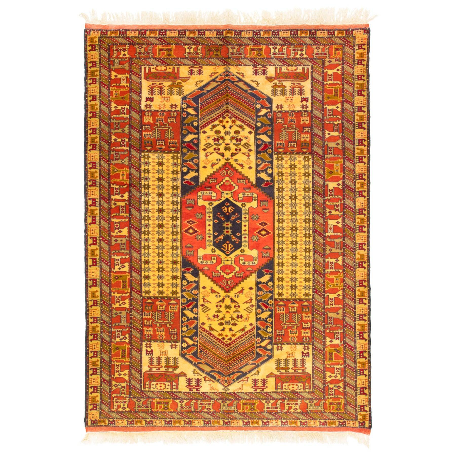 Golden Khorasan Nomadic Persian Carpet - Authentic Oriental Rugs & Kilims in Dubai