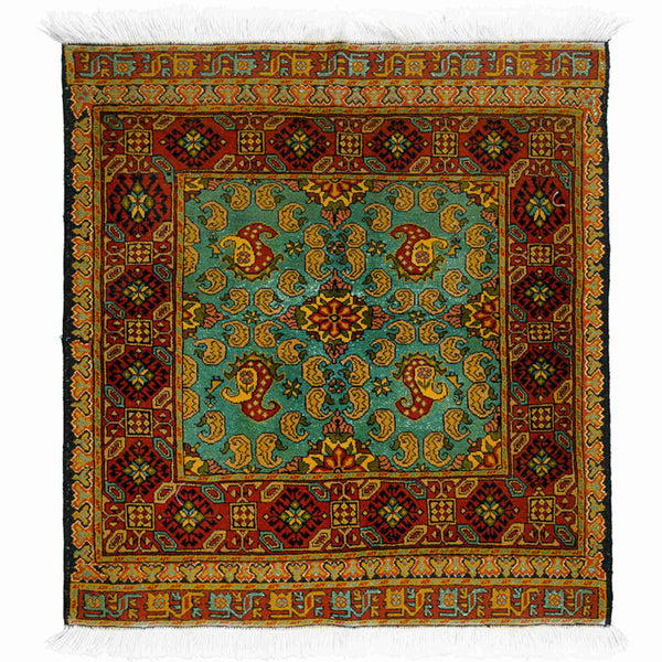 Khorasan Peizli Design Persian Carpet 107x115 - Nomadic Rugs & Kilims in Dubai