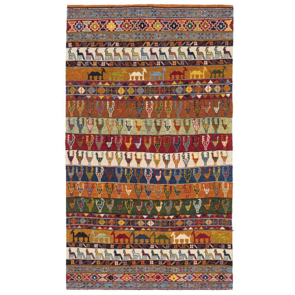 Kilim Azarbaijan Schema Nomad Authentic Persian Rug
