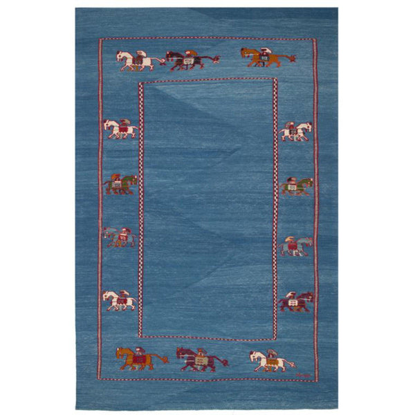 Kilim Azarbaijan Simple Needle Carpet 185x278 Blue - Authentic Persian Rugs in Dubai