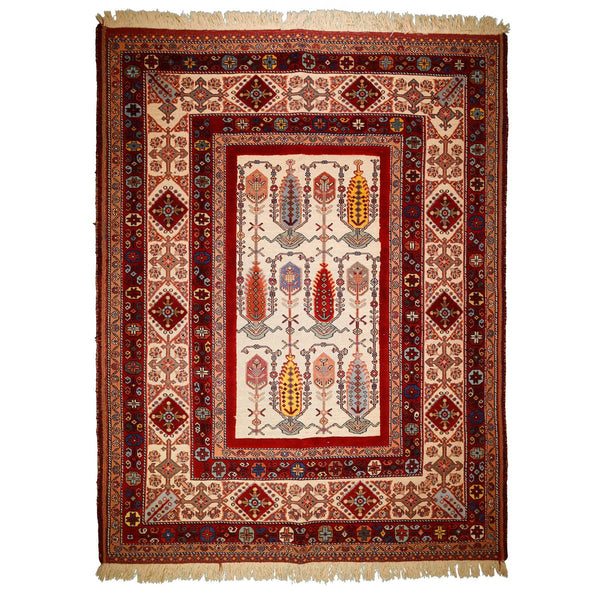 Kilim Carpet Sirjan Cypress Tree 155x191  - Authentic Nomad Wool Persian Rugs in Dubai