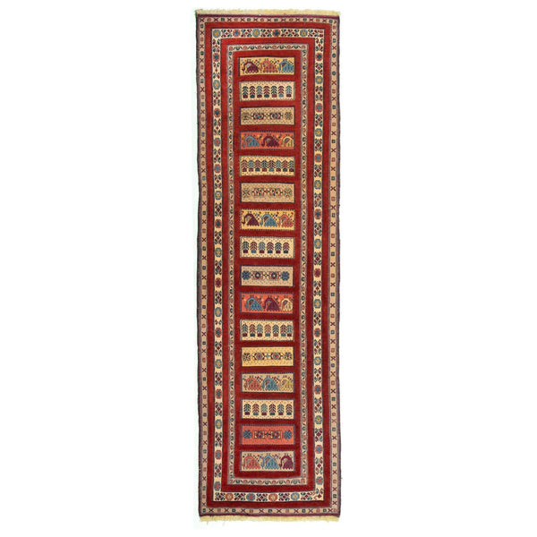 Kilim Carpet Sirjan Moharamat 90x320 - Authentic Nomadic Wool Persian Rugs in Dubai