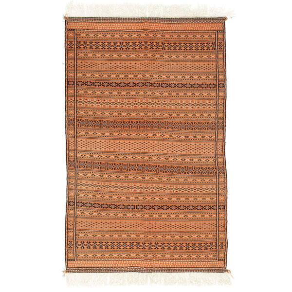 Copper Kilim Khorasan Moharamat Nomadic - Authentic Oriental Wool Persian Rugs in Dubai