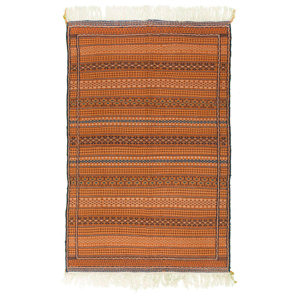 Copper Kilim Khorasan Moharamat Nomadic- Authentic Oriental Wool Persian Rugs in Dubai