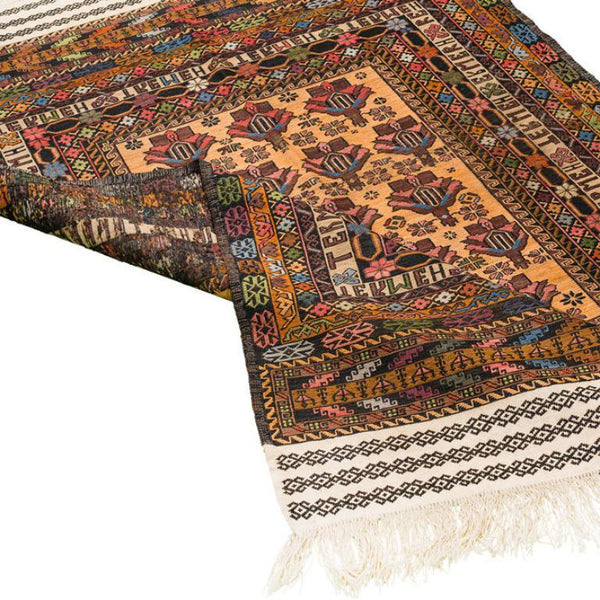 Kilim Khorasan Nomadic Carpet - Authentic Oriental Wool Persian Rugs in Dubai