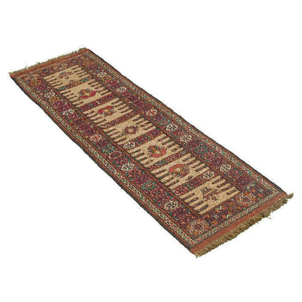 Beige Kilim Khorasan Nomadic Carpet - Authentic Oriental Wool Persian Rugs in Dubai