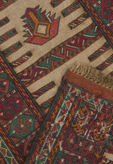 Beige Kilim Khorasan Nomadic Carpet - Authentic Oriental Wool Persian Rugs in Dubai