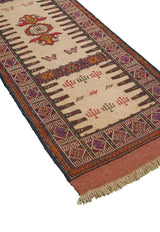 Beige Kilim Khorasan Nomadic Carpet - Authentic Oriental Wool Persian Rugs in Dubai