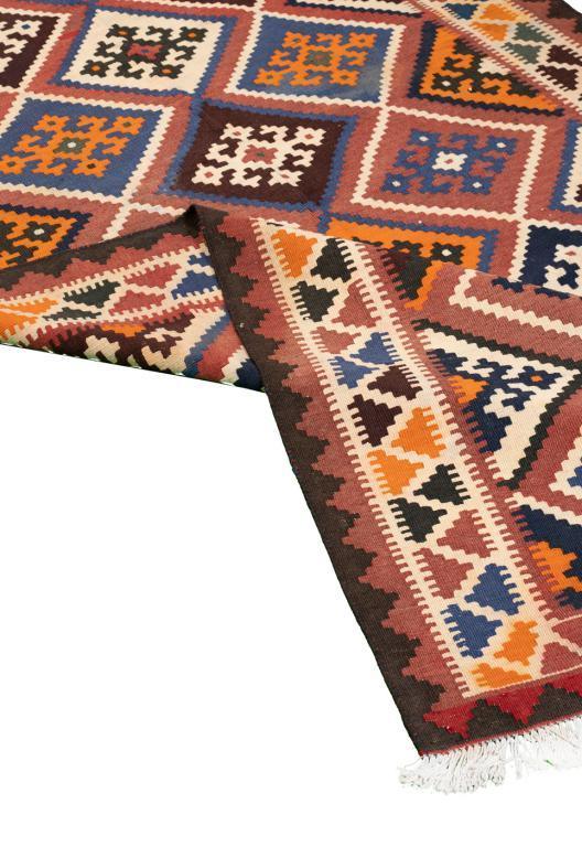 Kilim Qashqai Nomadic Carpet - Authentic Oriental Wool Persian Rugs in Dubai