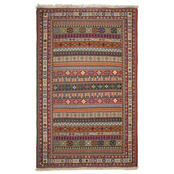 Kilim Sirjan Moharamat Nomadic 135x210 - Authentic Oriental Wool Persian Rugs in Dubai