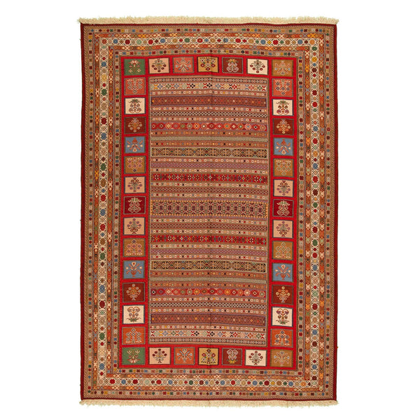 Kilim Sirjan Moharamat Nomadic 198x302  - Authentic Oriental Wool Persian Rugs & Kilims  in Dubai