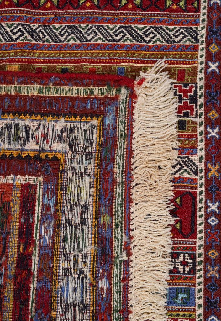 Multicolor Kilim Sirjan Moharamat Nomadic - Authentic Oriental Wool Persian Rugs in Dubai