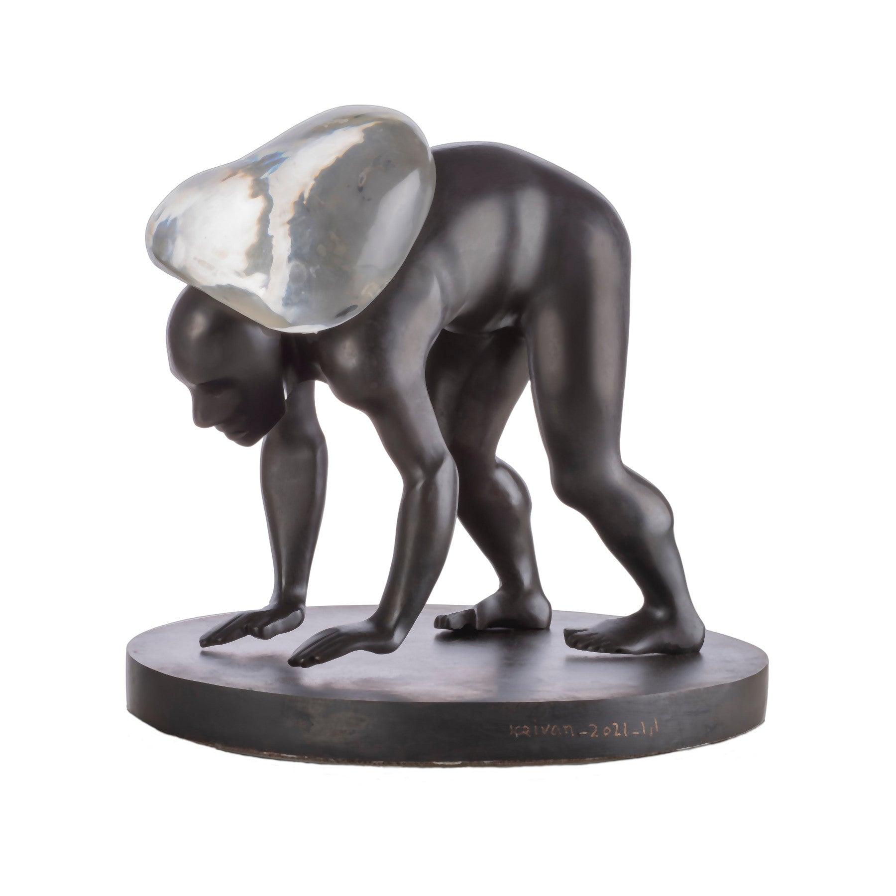 Kolbar Mixed Media Sculpture - Contemporary Bronze & Resin Statues By Keivan Beiranvand in Dubai