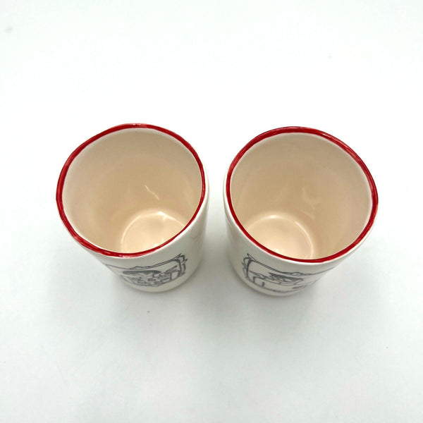 Love Letters Ceramic Drinking Cup Set - Tabletop Accessories & Handmade Tableware Dubai