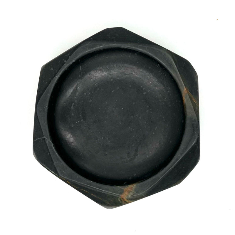 Luna Natural Stone Bowl - Black River Stone Dining Tableware & Accessories Dubai