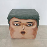 Man of the Table Side Table - Artistic Contemporary Paper Mache Accent Furniture by Sahra Mollaali in Dubai