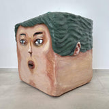 Man of the Table Side Table - Artistic Contemporary Paper Mache Accent Furniture by Sahra Mollaali in Dubai