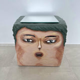Man of the Table Side Table - Artistic Contemporary Paper Mache Accent Furniture by Sahra Mollaali in Dubai